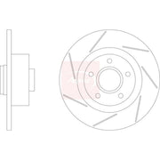 Apec 2 x Slotted Rear Brake Discs DSK3234