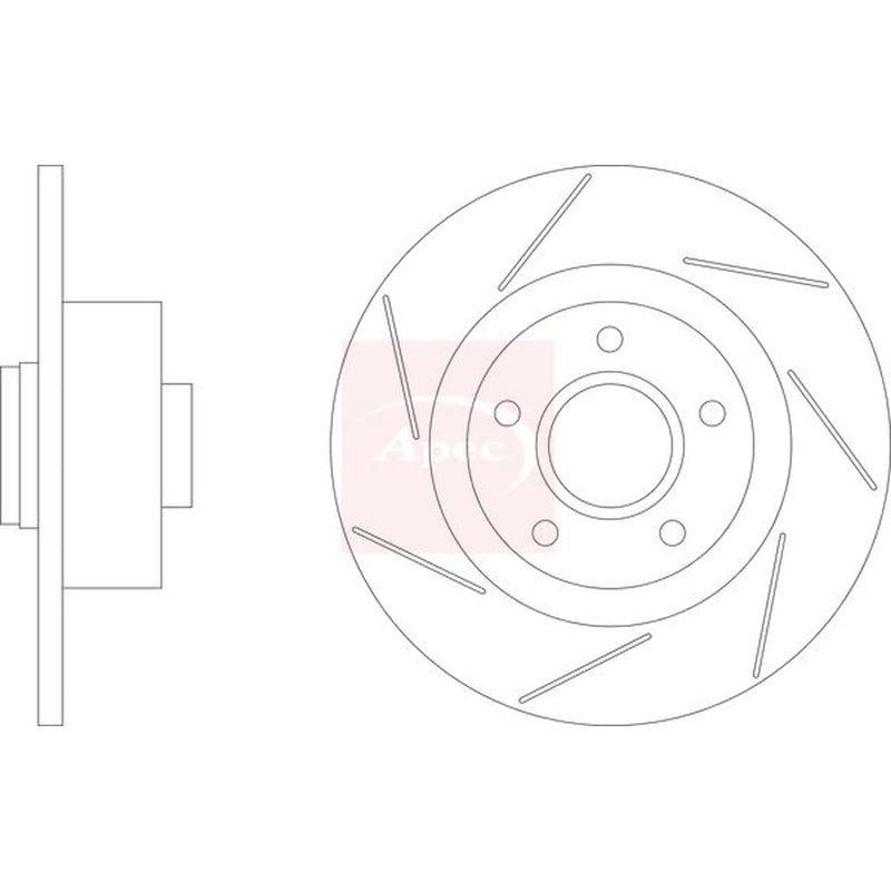 Apec 2 x Slotted Rear Brake Discs DSK3234