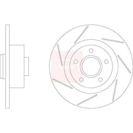 Apec 2 x Slotted Rear Brake Discs DSK3234