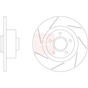 Apec 2 x Slotted Rear Brake Discs DSK3234