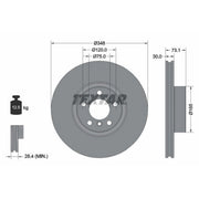 Textar 2 x Internally Vented Front Brake Discs 92320505