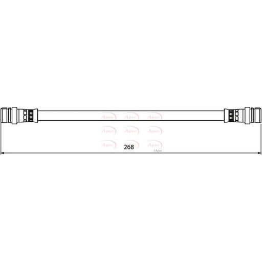 Apec Brake Hydraulic Hose Line Rear HOS3945