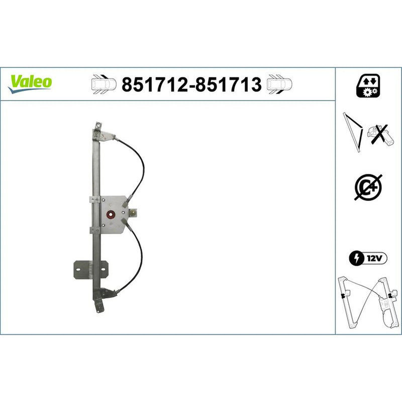 Valeo Electric Window Regulator Lifter Right Front 851713