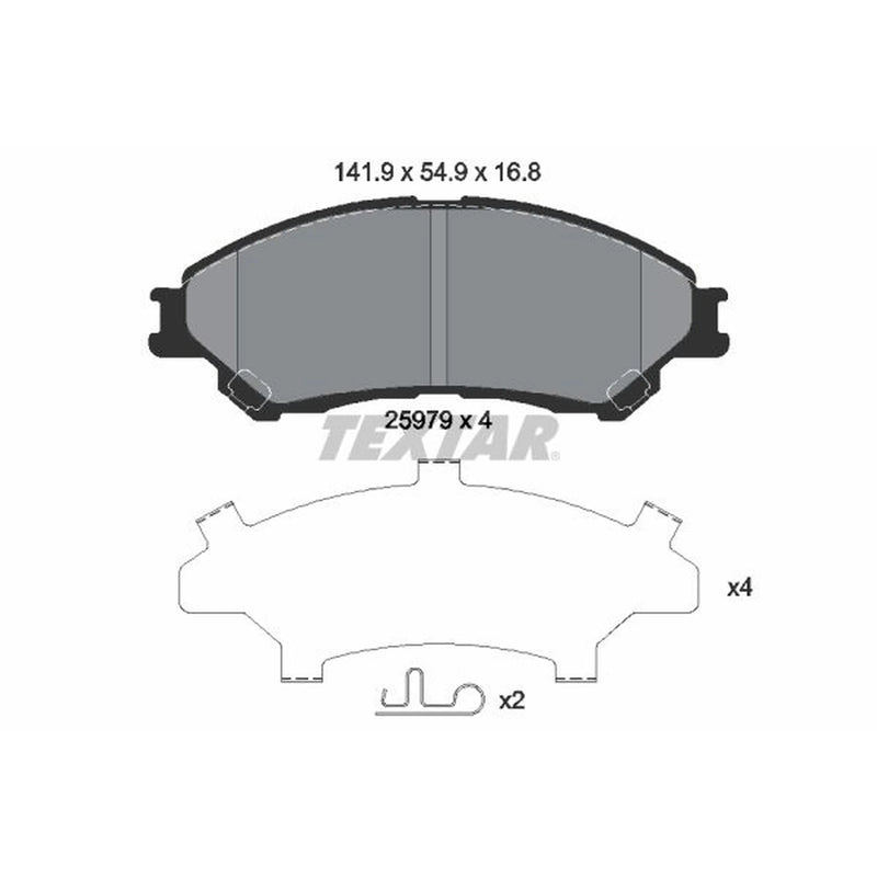 Textar Front Brake Pad Set 2597901