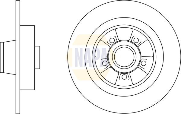 NAPA Rear Brake Solid Discs & Pads fits AUDI PEUGEOT RENAULT