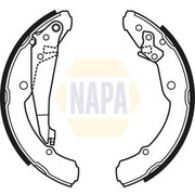 NAPA Brake Shoe Set Axle Kit NBS1036