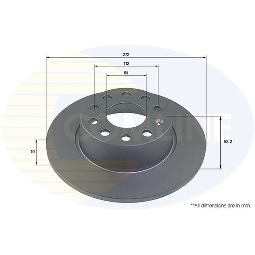 Comline 2 x Solid Rear Brake Discs ADC4009