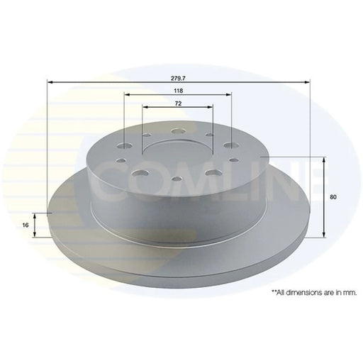Comline 2 x Solid Rear Brake Discs ADC1577