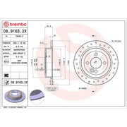 Brembo Xtra 2 x Perforated Rear Brake Discs 08.9163.2X