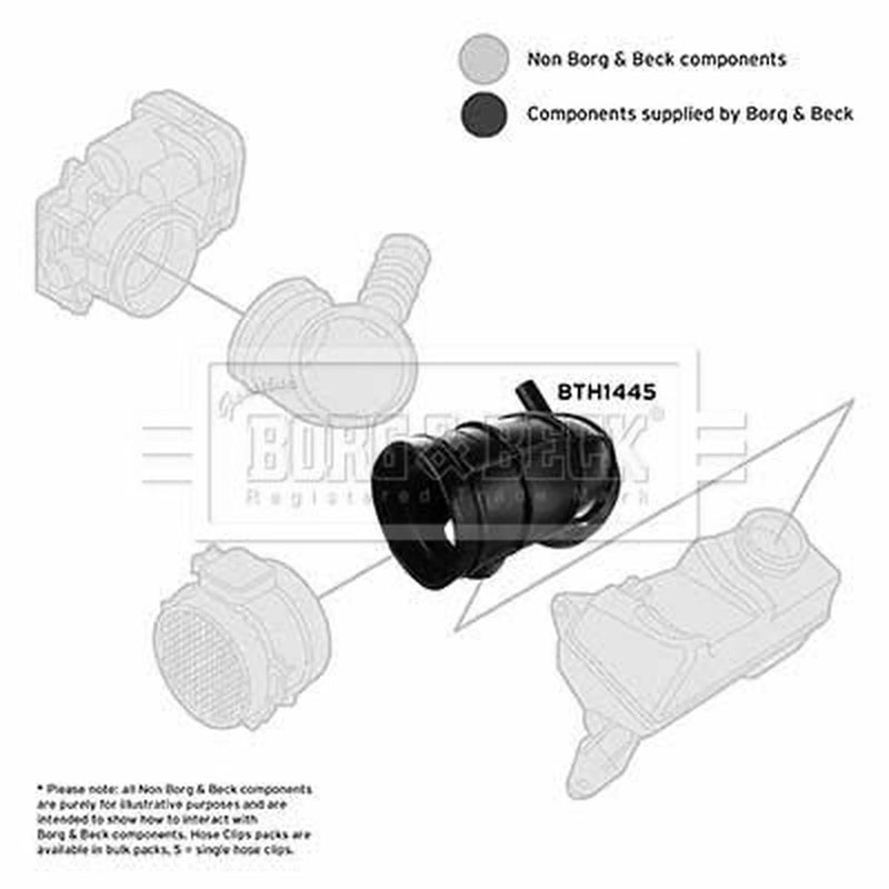Borg & Beck Air Filter Intake Hose NBR (nitrile butadiene rubber) BTH1445