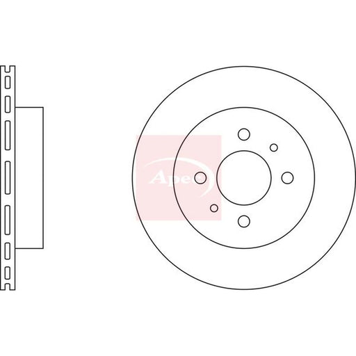 Apec 2 x Vented Front Brake Discs DSK2237