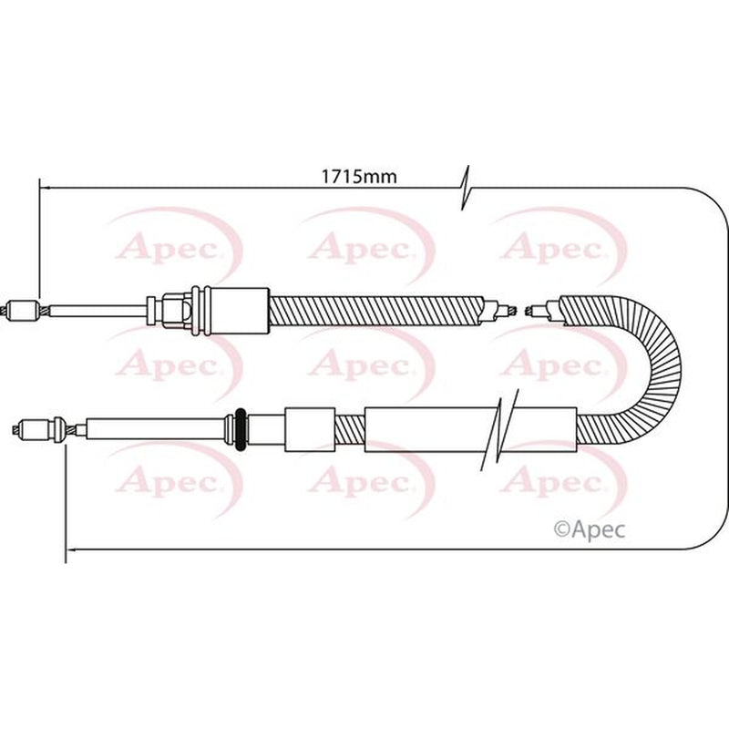 Apec Handbrake Cable Left Rear CAB1042