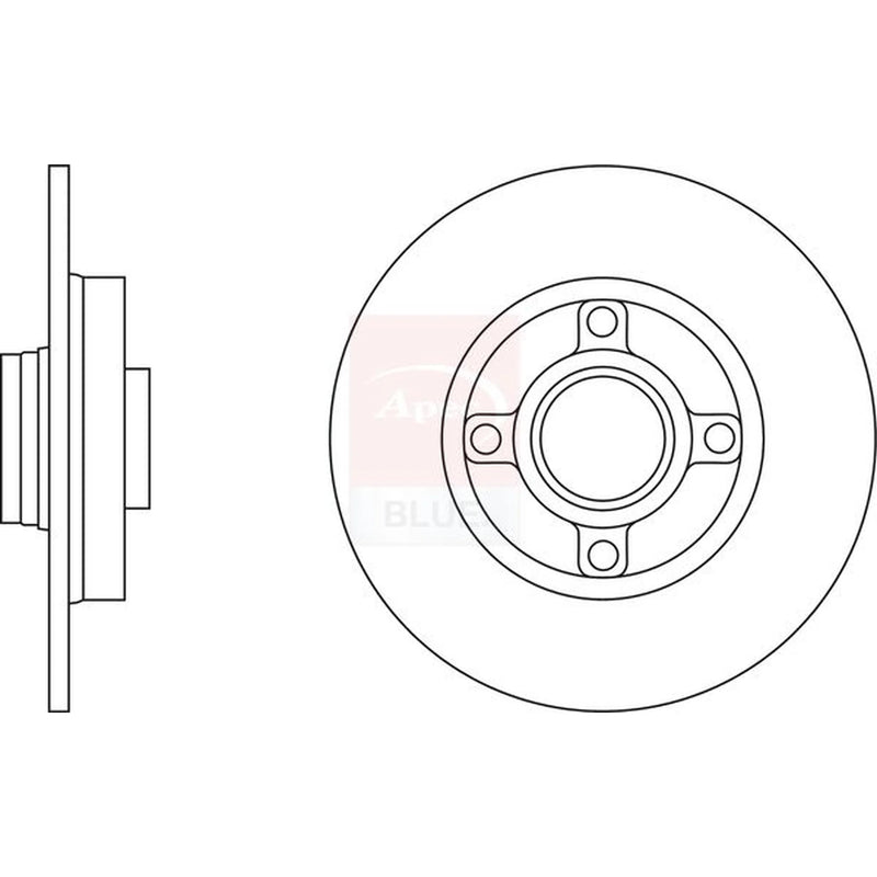 Apec 2 x Solid Rear Brake Discs SDK6471
