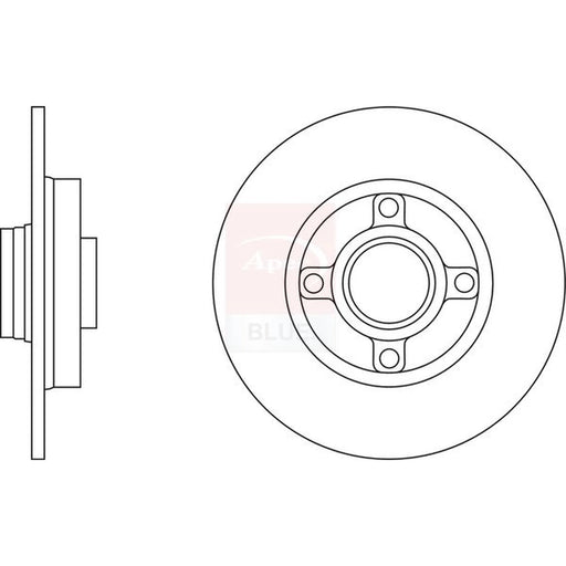 Apec 2 x Solid Rear Brake Discs SDK6471