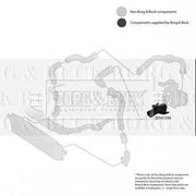 Borg & Beck Intercooler Turbo Charge Air Hose BTH1709