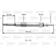 Valeo Diesel Engine Glow Plug 345114