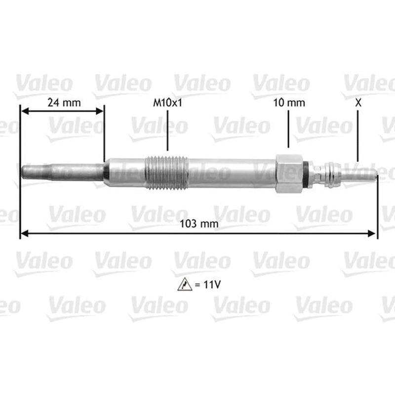 Valeo Diesel Engine Glow Plug 345114
