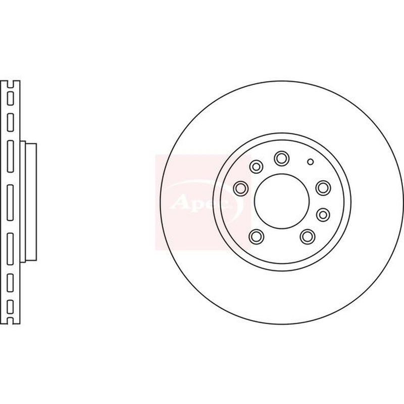 Apec 2 x Vented Front Brake Discs DSK2747