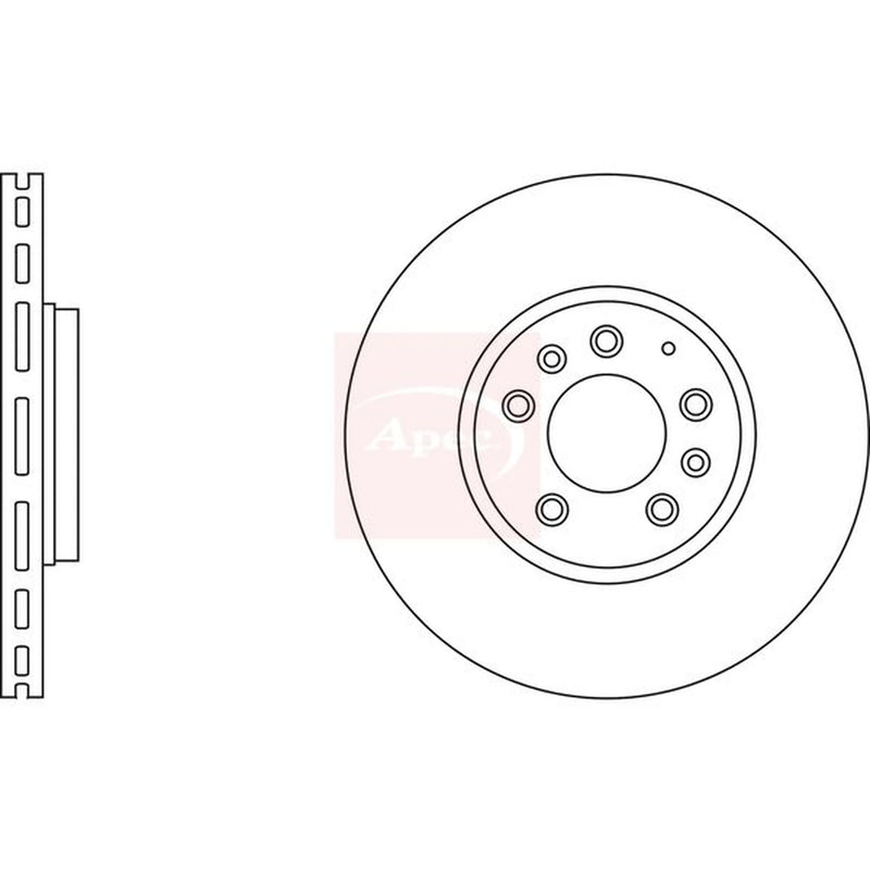 Apec 2 x Vented Front Brake Discs DSK2747