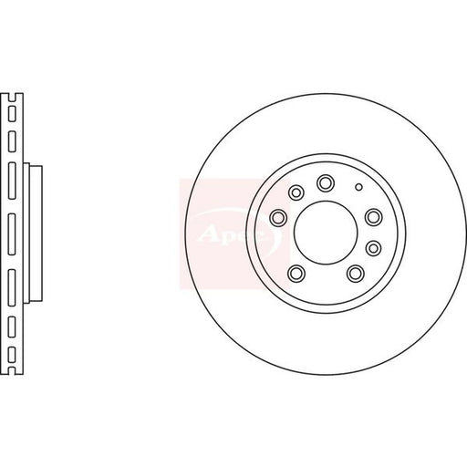 Apec 2 x Vented Front Brake Discs DSK2747