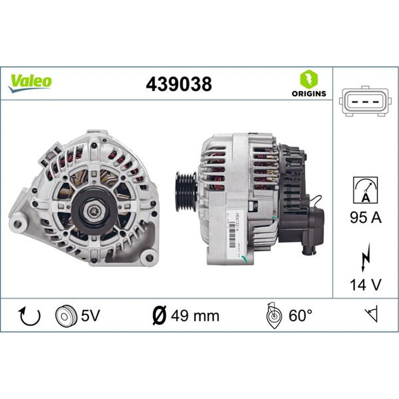 Valeo Car Alternator 12V 439038