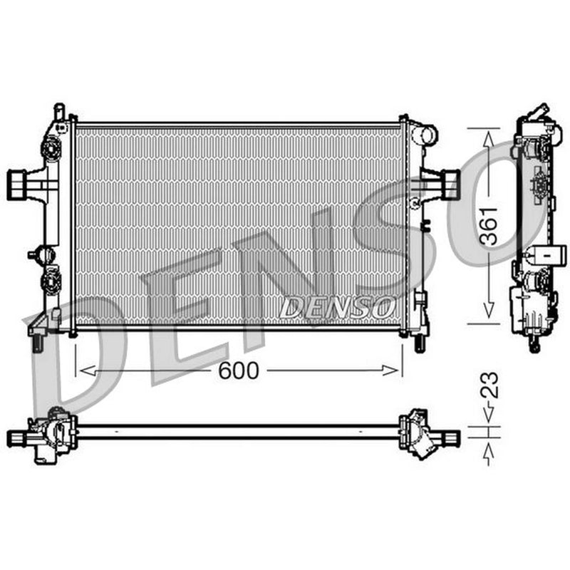 Denso Engine Radiator DRM20086
