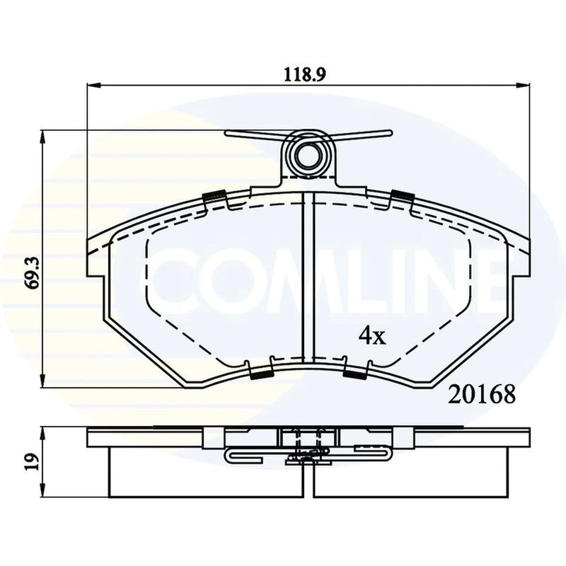 Comline 4 x Front Brake Pad Set CBP0511