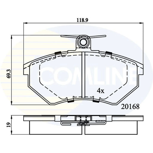 Comline 4 x Front Brake Pad Set CBP0511