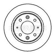 Borg & Beck 2 x Solid Rear Brake Discs BBD4190