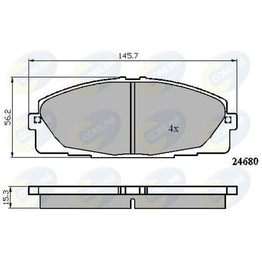 Comline 4 x Front Brake Pad Set CBP01706