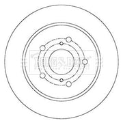 Borg & Beck 2 x Solid Rear Brake Discs BBD5168