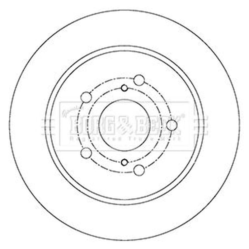 Borg & Beck 2 x Solid Rear Brake Discs BBD5168