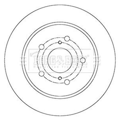 Borg & Beck 2 x Solid Rear Brake Discs BBD5168