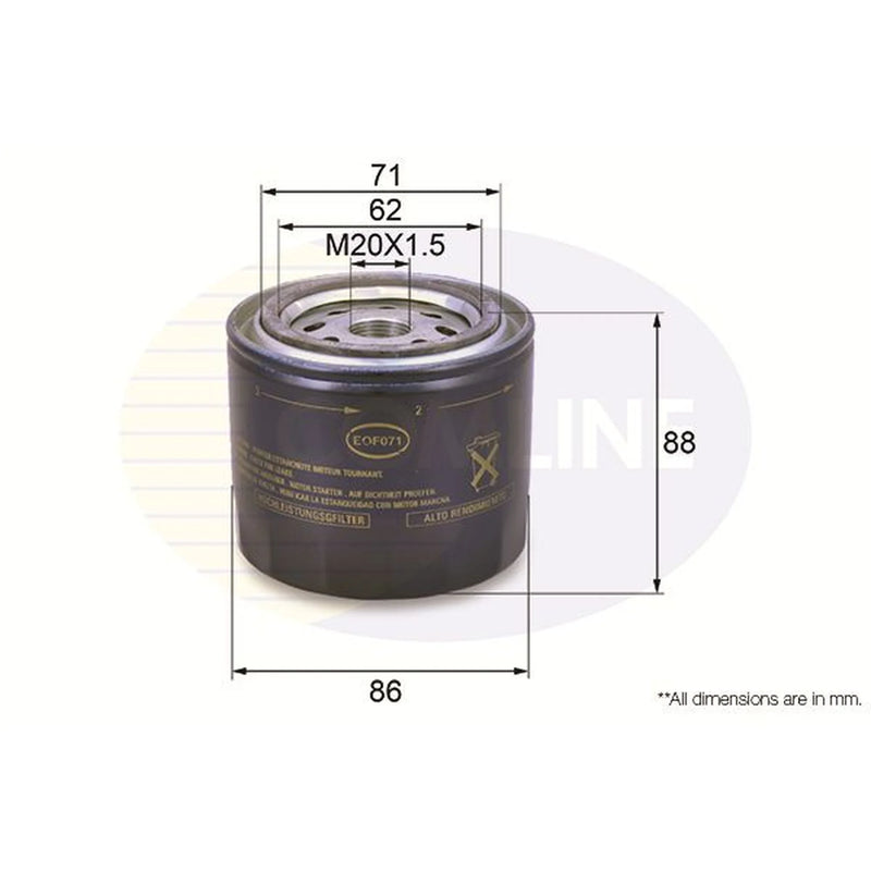 Comline Engine Oil Filter EOF071