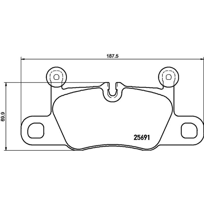 Brembo 4 x Rear Brake Pad Set P65031