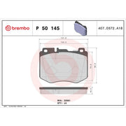 Brembo 4 x Front Brake Pad Set P50145