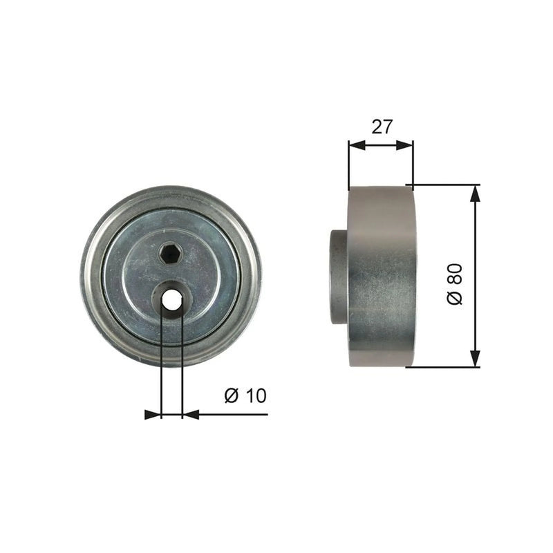 Gates V-Ribbed Belt Deflection/Guide Pulley T36755