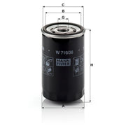 MANN-FILTER Engine Oil Filter W 719/36