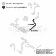 Borg & Beck Intercooler Turbo Charge Air Hose BTH1382