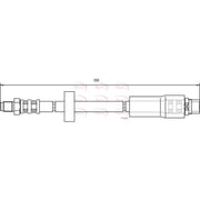 Apec Brake Hydraulic Hose Line Rear HOS3702