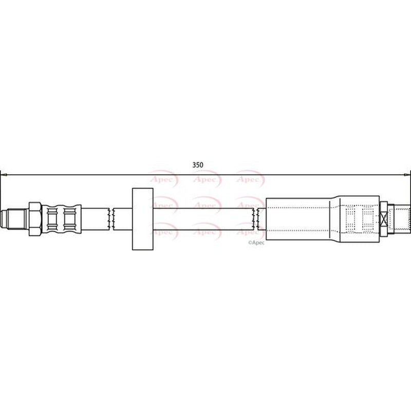 Apec Brake Hydraulic Hose Line Rear HOS3702