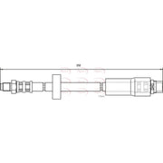 Apec Brake Hydraulic Hose Line Rear HOS3702
