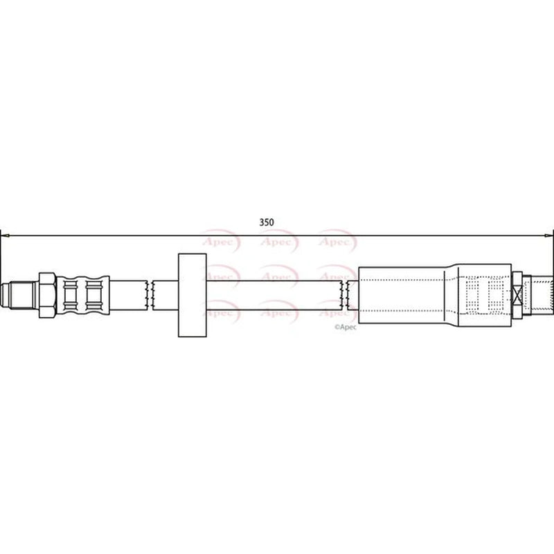 Apec Brake Hydraulic Hose Line Rear HOS3702