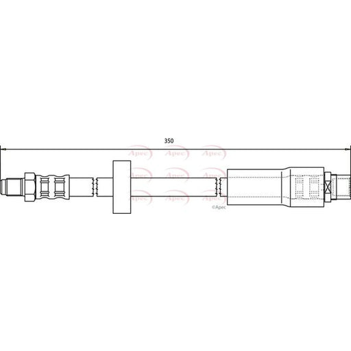 Apec Brake Hydraulic Hose Line Rear HOS3702