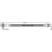 Abtex Brake Hydraulic Hose Line Rear Right ABH1183R