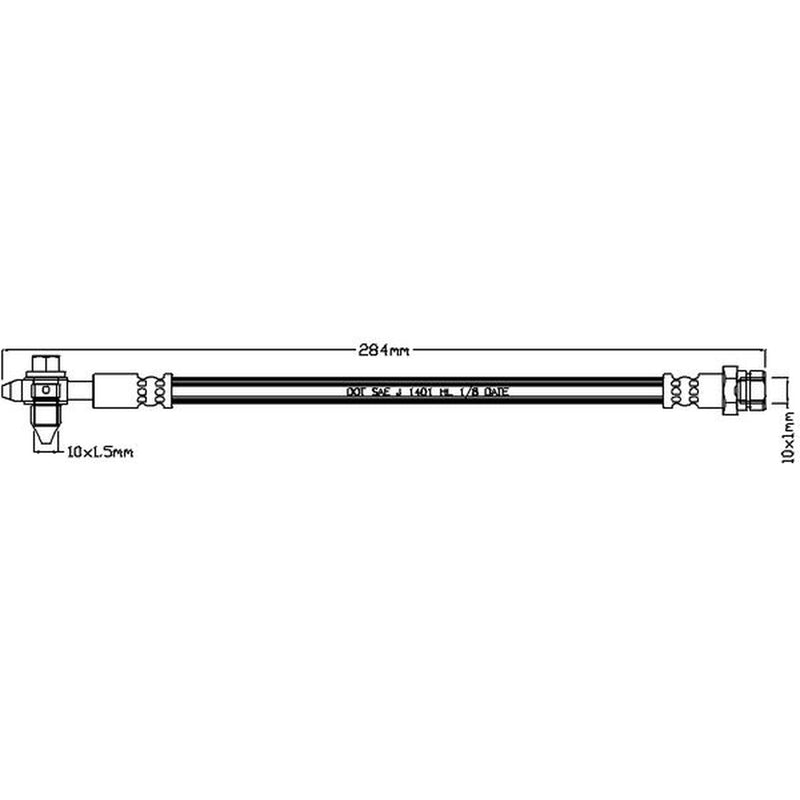Abtex Brake Hydraulic Hose Line Rear Right ABH1183R