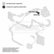 Borg & Beck Intercooler Turbo Charge Air Hose BTH1720