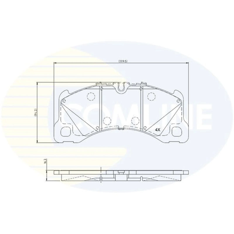 Comline 4 x Front Brake Pad Set CBP03054