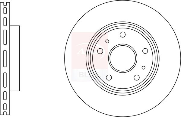 Apec 2 x Brake Disc Set Vented