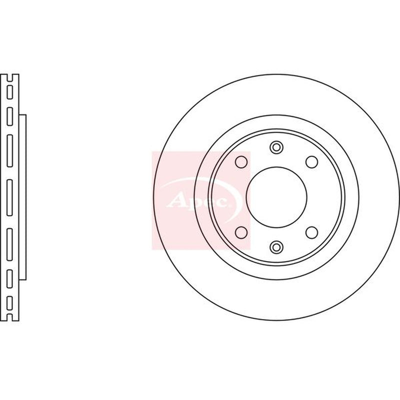 Apec 2 x Vented Front Brake Discs DSK519